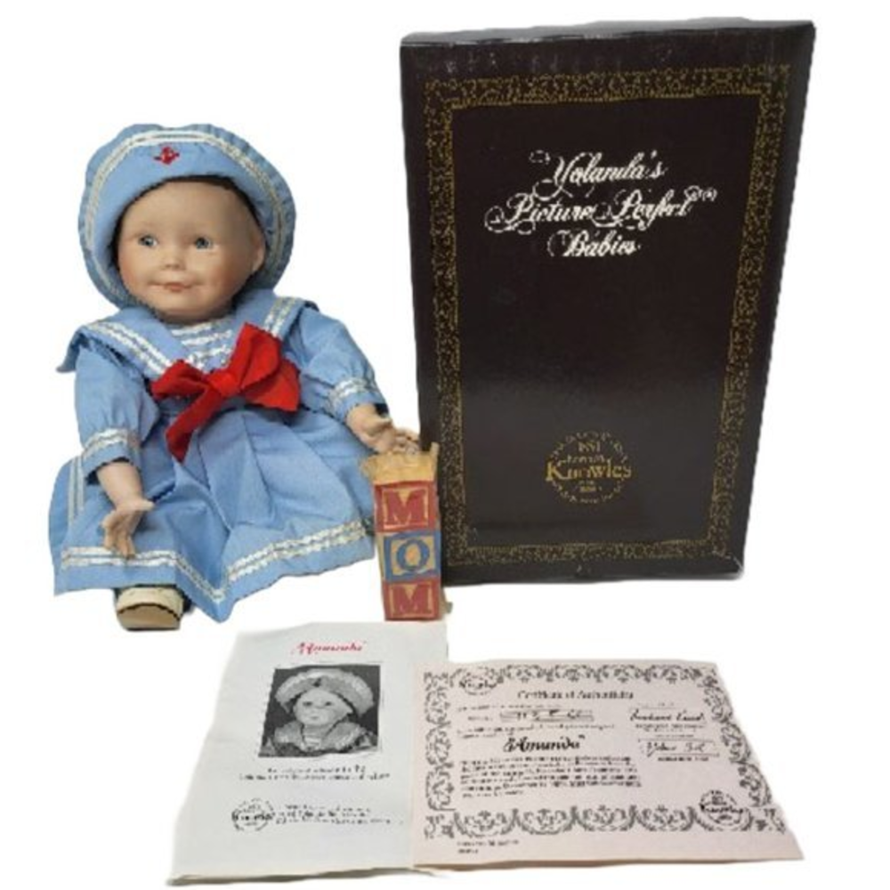 Yolanda Bello Porcelain Doll "Amanda" Edwin M‎ Knowles Picture-Perfect Babies